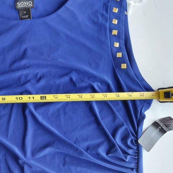 - NWT Soho Apparel Studded Blue Maxi Dress - Picture 7 of 10